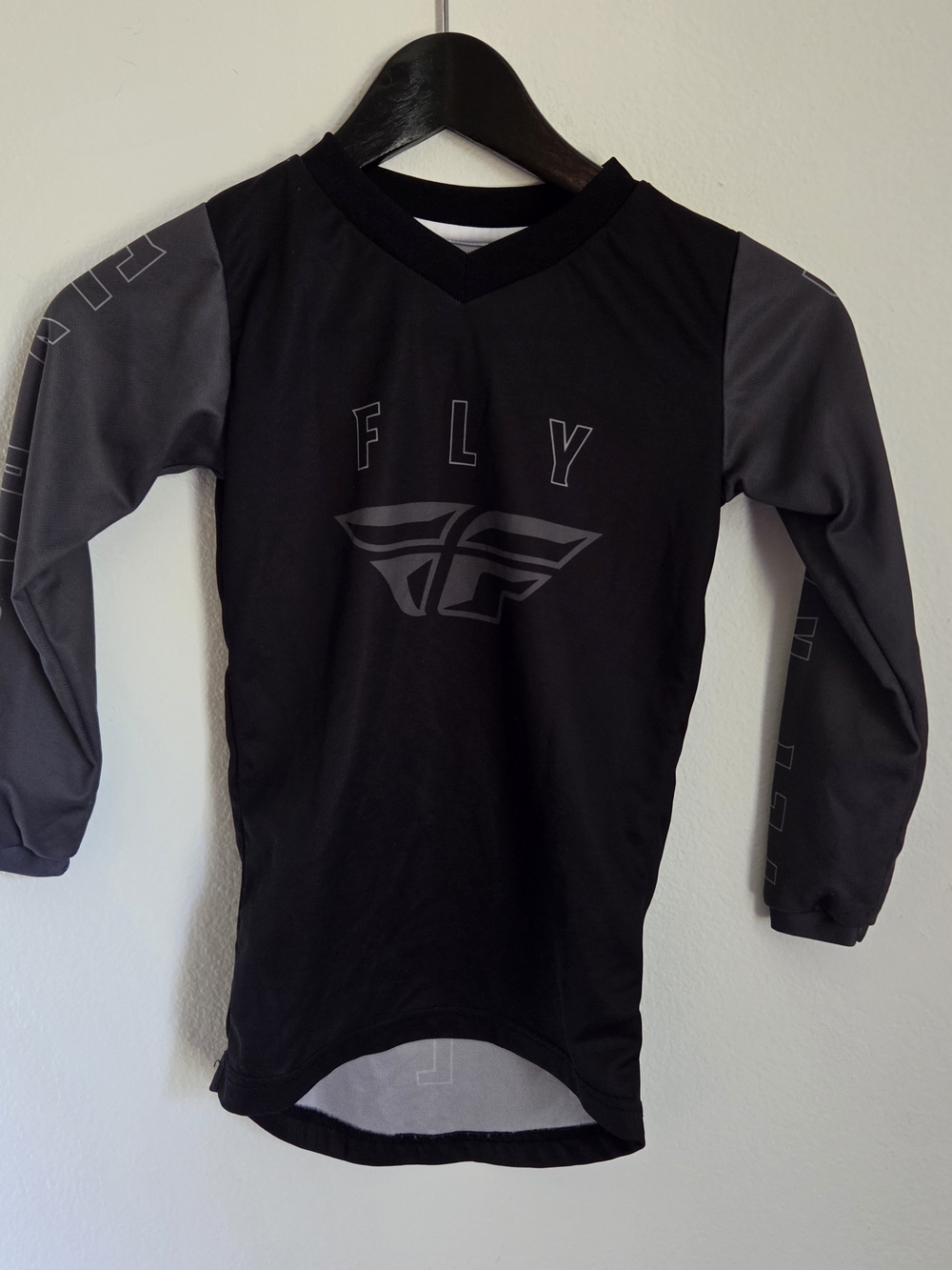 Fly Racing Youth F-16 Motocross Jersey Black Grey Dirt Bike Shirt Youth Small